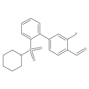 [1,1a(2)-Biphenyl]-4-carboxaldehyde, 3-fluoro-2a(2)-(1-piperidinylsulfonyl)- Structure
