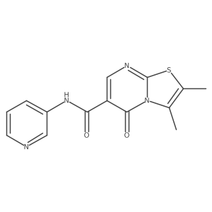 2,3-dimethyl-5-oxo-N-(pyridin-3-yl)-5H-[1,3]thiazolo[3,2-a]pyrimidine-6-carboxamide结构式