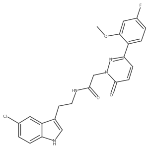 N-[2-(5-chloro-1H-indol-3-yl)ethyl]-2-[3-(4-fluoro-2-methoxyphenyl)-6-oxopyridazin-1(6H)-yl]acetamide结构式