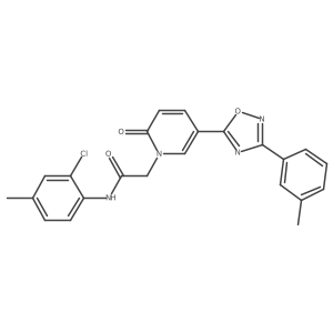 N-(2-chloro-4-methylphenyl)-2-{5-[3-(3-methylphenyl)-1,2,4-oxadiazol-5-yl]-2-oxopyridin-1(2H)-yl}acetamide Structure