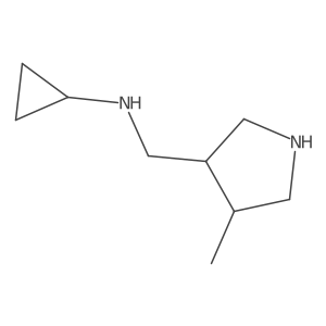 N-[(4-methylpyrrolidin-3-yl)methyl]cyclopropanamine Structure