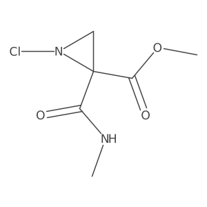 2-Aziridinecarboxylic acid, 1-chloro-2-[(methylamino)carbonyl]-, methyl ester, (1R-trans)- Structure