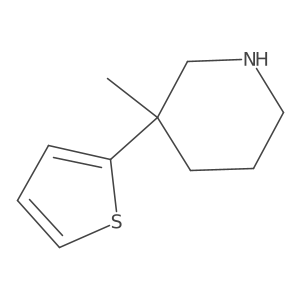 3-Methyl-3-(thiophen-2-yl)piperidine结构式