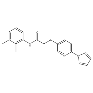 2-((6-(1H-pyrazol-1-yl)pyridazin-3-yl)thio)-N-(2,3-dimethylphenyl)acetamide Structure