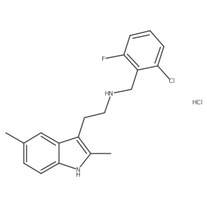 N-(2-chloro-6-fluorobenzyl)-2-(2,5-dimethyl-1H-indol-3-yl)ethanamine hydrochloride结构式