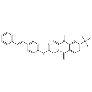 Pyrido[2,3-d]pyrimidine-3(2H)-acetamide, 1,4-dihydro-1-methyl-2,4-dioxo-N-[4-(2-phenyldiazenyl)phenyl]-7-(trifluoromethyl)-结构式
