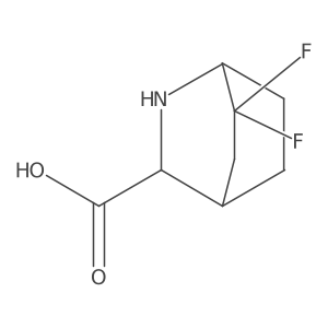 (3S)-6,6-Difluoro-2-azabicyclo[2.2.2]octane-3-carboxylic acid结构式