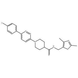 1-(6-(4-chlorophenyl)pyridazin-3-yl)-N-((2,4-dimethylthiazol-5-yl)methyl)piperidine-4-carboxamide结构式
