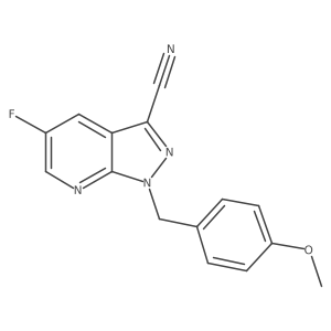 5-fluoro-1-(4-methoxybenzyl)-1H-pyrazolo[3,4-b]pyridine-3-carbonitrile Structure