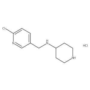 N-((6-chloropyridin-3-yl)methyl)piperidin-4-amine hydrochloride Structure