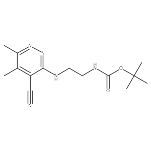 Tert-butyl (2-((4-cyano-5,6-dimethylpyridazin-3-yl)amino)ethyl)carbamate Structure