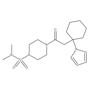 N,N-dimethyl-4-{[1-(1H-pyrrol-1-yl)cyclohexyl]acetyl}piperazine-1-sulfonamide Structure