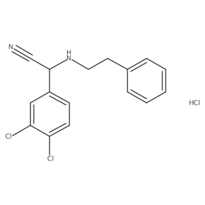 2-(3,4-Dichlorophenyl)-2-(phenethylamino)acetonitrile hydrochloride结构式
