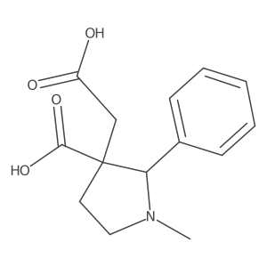 3-(carboxymethyl)-1-methyl-2-phenyl-pyrrolidine-3-carboxylic acid Structure