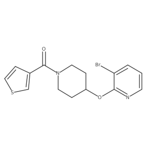 (4-((3-Bromopyridin-2-yl)oxy)piperidin-1-yl)(thiophen-3-yl)methanone Structure