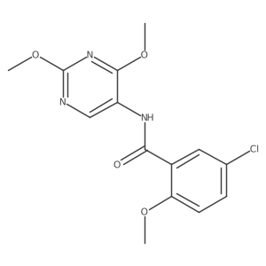 5-chloro-N-(2,4-dimethoxypyrimidin-5-yl)-2-methoxybenzamide Structure