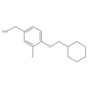 (4-(Cyclohexylmethoxy)-3-fluorophenyl)methanamine Structure