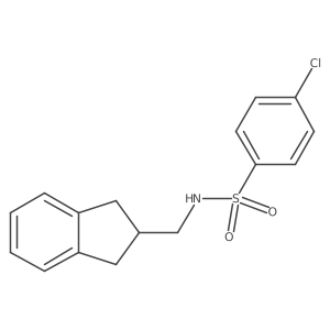 2-[(4-Chlorophenyl)sulfonylaminomethyl)indan结构式