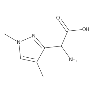 2-amino-2-(1,4-dimethylpyrazol-3-yl)acetic acid Structure