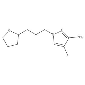 4-methyl-1-[3-(oxolan-2-yl)propyl]-1H-pyrazol-3-amine结构式