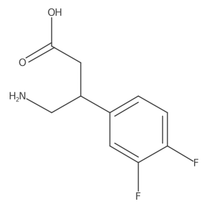 4-Amino-3-(3,4-difluorophenyl)butanoic acid结构式