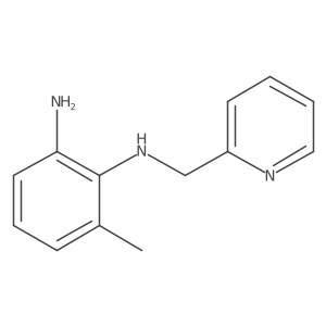 3-methyl-2-N-(pyridin-2-ylmethyl)benzene-1,2-diamine结构式