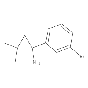 1-(3-Bromophenyl)-2,2-dimethylcyclopropan-1-amine Structure