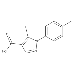 5-iodo-1-(4-methylphenyl)-1H-pyrazole-4-carboxylic acid结构式
