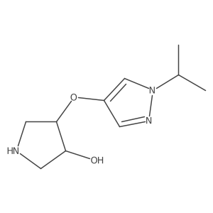 4-{[1-(propan-2-yl)-1H-pyrazol-4-yl]oxy}pyrrolidin-3-ol Structure