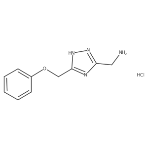 [3-(phenoxymethyl)-1H-1,2,4-triazol-5-yl]methanamine hydrochloride Structure