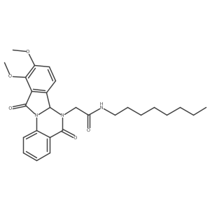 2-(9,10-dimethoxy-5,11-dioxo-6a,11-dihydroisoindolo[2,1-a]quinazolin-6(5H)-yl)-N-octylacetamide Structure