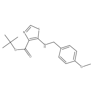Tert-butyl 5-((4-methoxybenzyl)amino)thiazole-4-carboxylate Structure