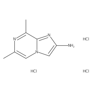 6,8-Dimethylimidazo[1,2-a]pyrazin-2-amine trihydrochloride结构式