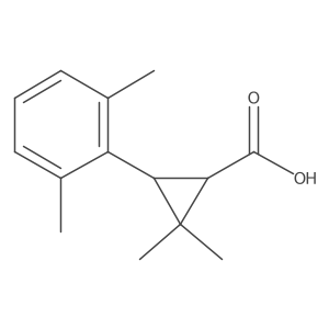 3-(2,6-Dimethylphenyl)-2,2-dimethylcyclopropane-1-carboxylic acid结构式