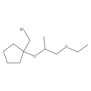 1-(Bromomethyl)-1-[(1-ethoxypropan-2-yl)oxy]cyclopentane Structure