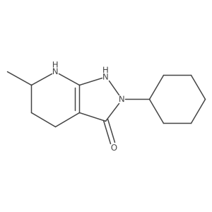 2-Cyclohexyl-6-methyl-4,5,6,7-tetrahydro-2H-pyrazolo[3,4-b]pyridin-3-ol结构式