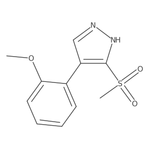 4-(2-Methoxyphenyl)-3-(methylsulfonyl)-1H-pyrazole Structure