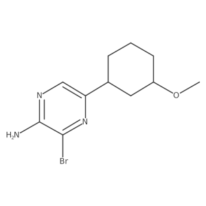 Rel-3-bromo-5-((1R,3S)-3-methoxycyclohexyl)pyrazin-2-amine结构式