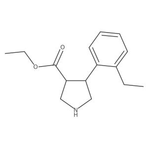 Ethyl 4-(2-ethylphenyl)pyrrolidine-3-carboxylate Structure
