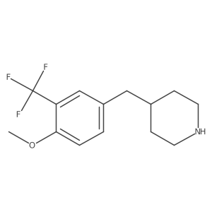 4-{[4-Methoxy-3-(trifluoromethyl)phenyl]methyl}piperidine Structure