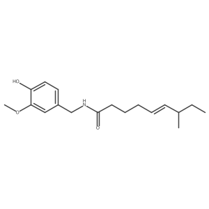 (E)-N-[(4-Hydroxy-3-methoxyphenyl)methyl]-7-methyl-5-nonenamide结构式