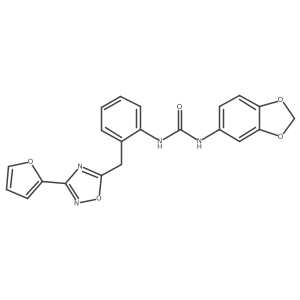 1-(Benzo[d][1,3]dioxol-5-yl)-3-(2-((3-(furan-2-yl)-1,2,4-oxadiazol-5-yl)methyl)phenyl)urea结构式