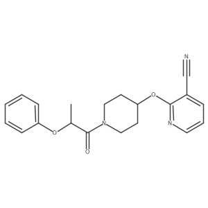 2-((1-(2-Phenoxypropanoyl)piperidin-4-yl)oxy)nicotinonitrile结构式