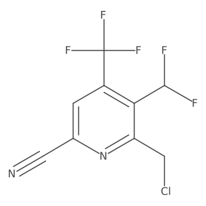 2-(Chloromethyl)-6-cyano-3-(difluoromethyl)-4-(trifluoromethyl)pyridine Structure