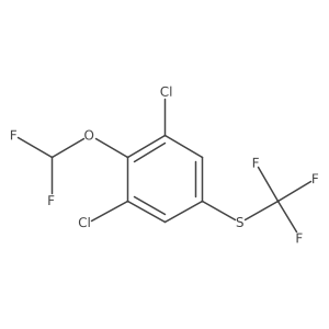 1,3-Dichloro-2-difluoromethoxy-5-(trifluoromethylthio)benzene结构式