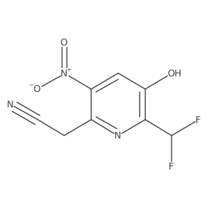 2-(Difluoromethyl)-3-hydroxy-5-nitropyridine-6-acetonitrile结构式