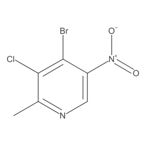 4-Bromo-3-chloro-2-methyl-5-nitropyridine结构式