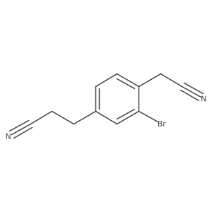3-(3-Bromo-4-(cyanomethyl)phenyl)propanenitrile Structure