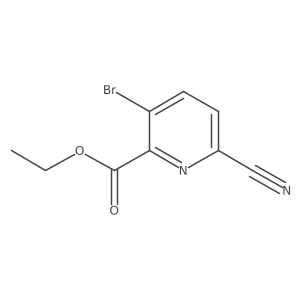 Ethyl 3-bromo-6-cyanopicolinate Structure