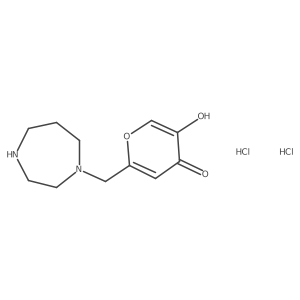 2-((1,4-diazepan-1-yl)methyl)-5-hydroxy-4H-pyran-4-one dihydrochloride Structure